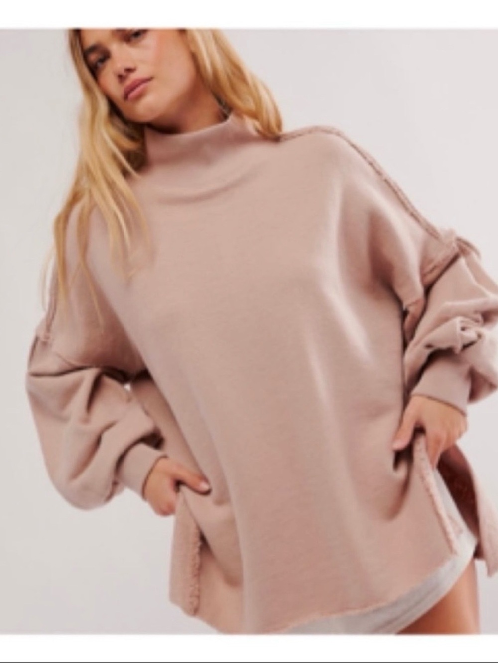 Free People We‎ The Free Wonderful Pullover Winter Bloom Pink Small